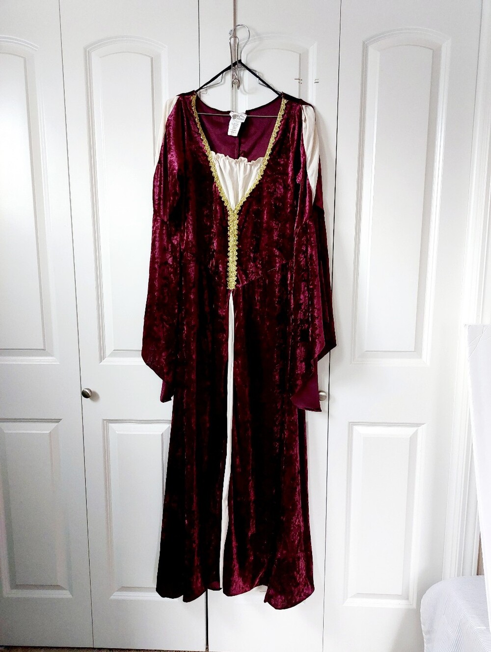 Burgundy Renaissance Medieval Dress Halloween Costume Adult Large Hocus Pocus